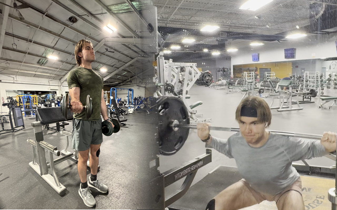 Conner Smith coaching a lift at Breakthrough Fitness
